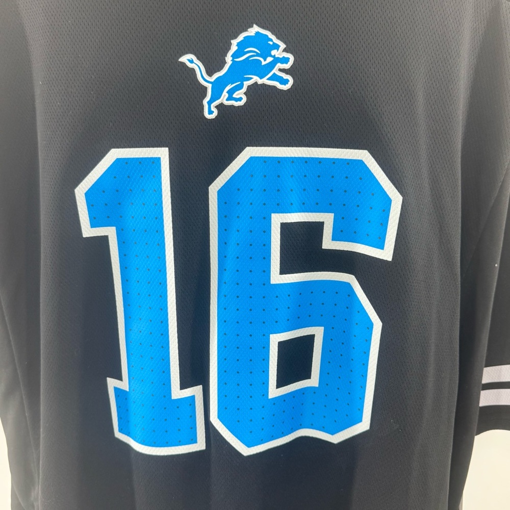 Detroit Lions Jared Goff 16 Black NFL Team Apparel Jersey Mens 2XL NWT (L1) - Picture 2 of 9